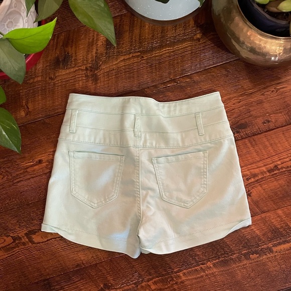 High waisted refuge shorts teal size 4 - Picture 5 of 8